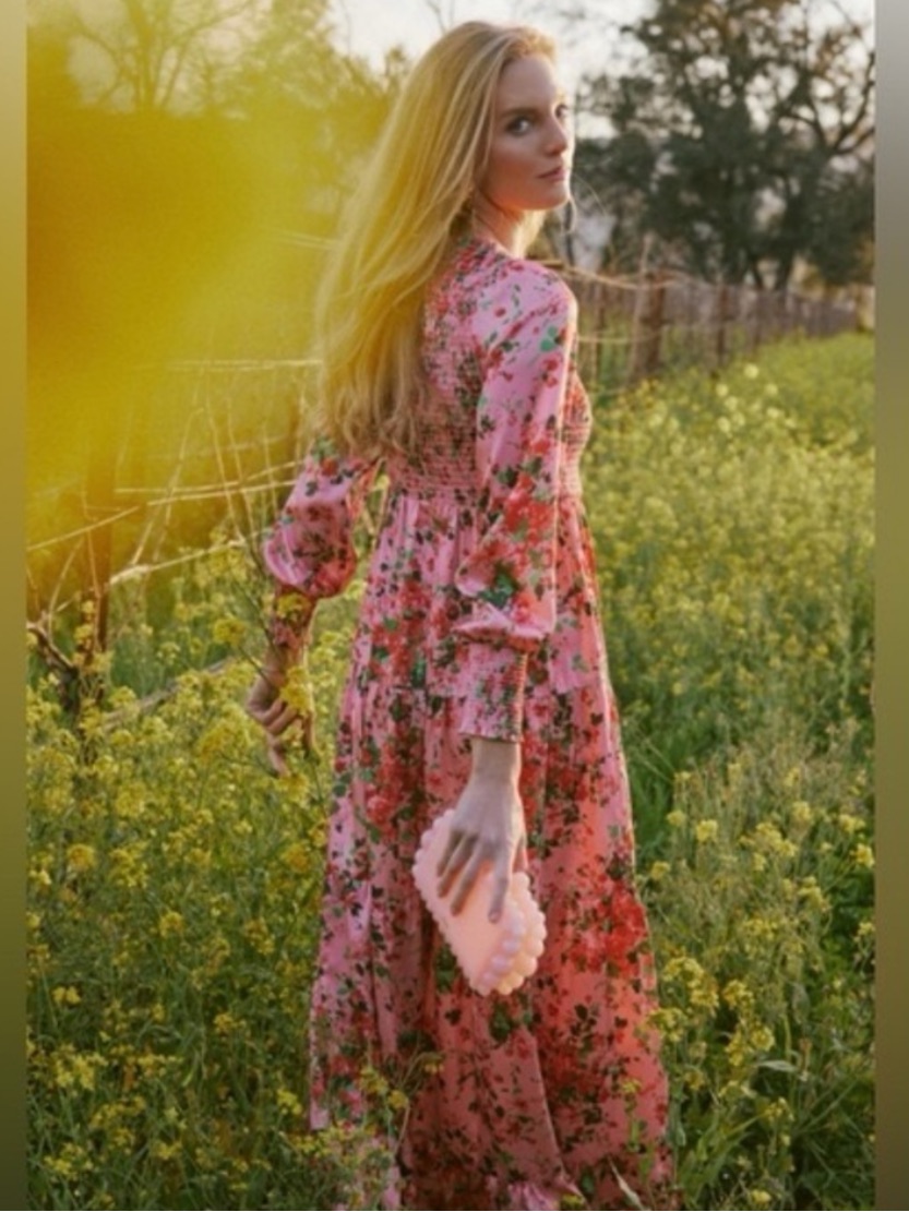 Tuckernuck Libby Dress. Peony Meadows. S. Euc